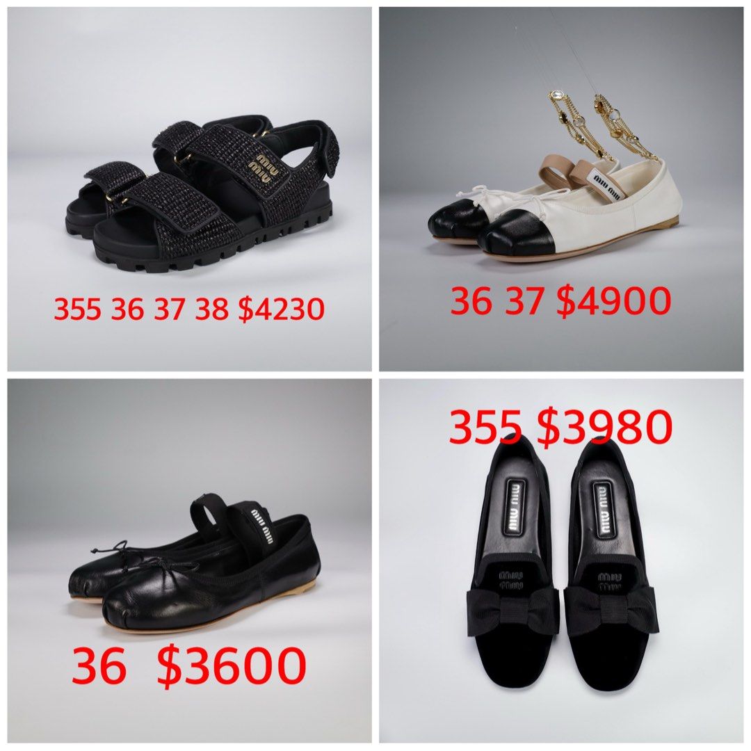 清貨價💜MIU MIU 平低/ 涼鞋SIZE 355 36 37 38 💰3600 -4900