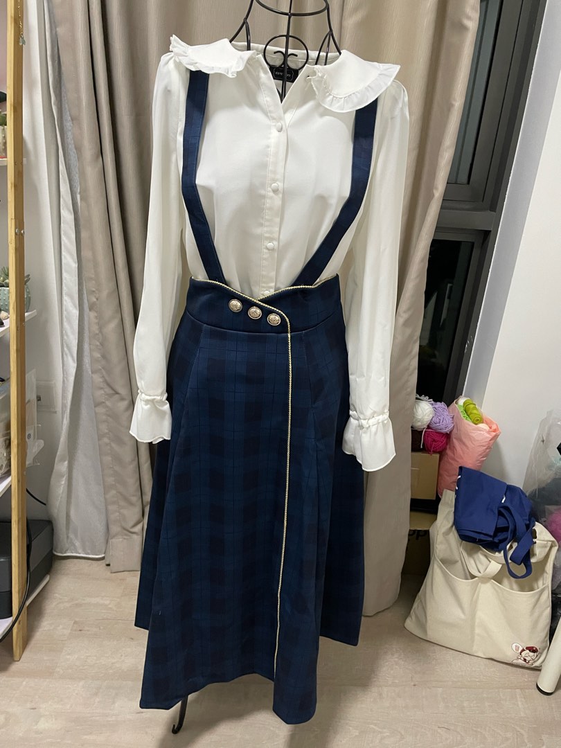 Strap skirt navy 2025