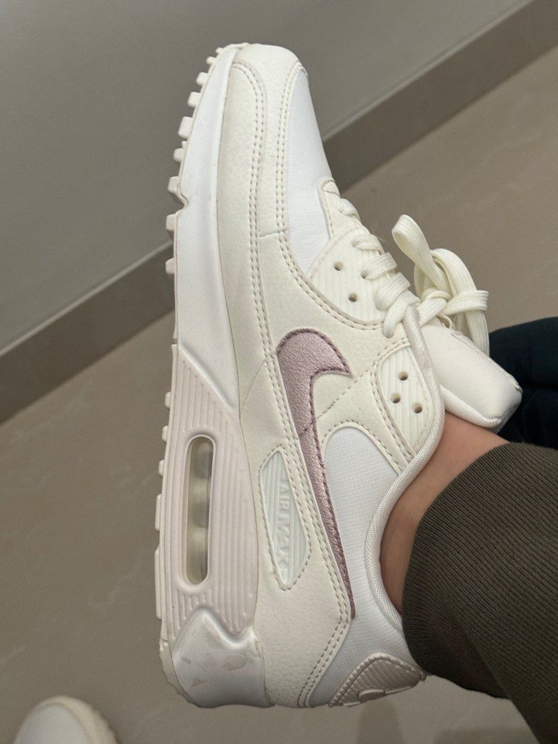 Nike Airmax 90 white sail pink, Fesyen Pria, Sepatu Sneakers di