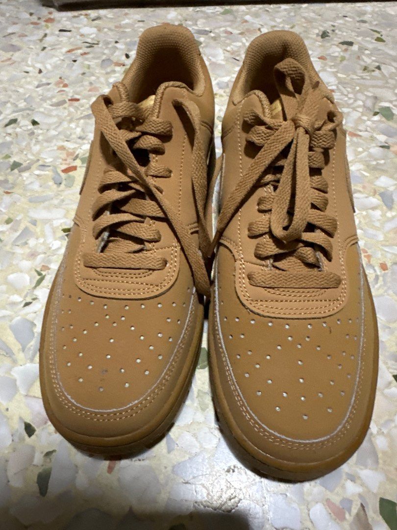 nike court vision wheat flax
