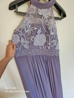 Purple long gown like new preloved