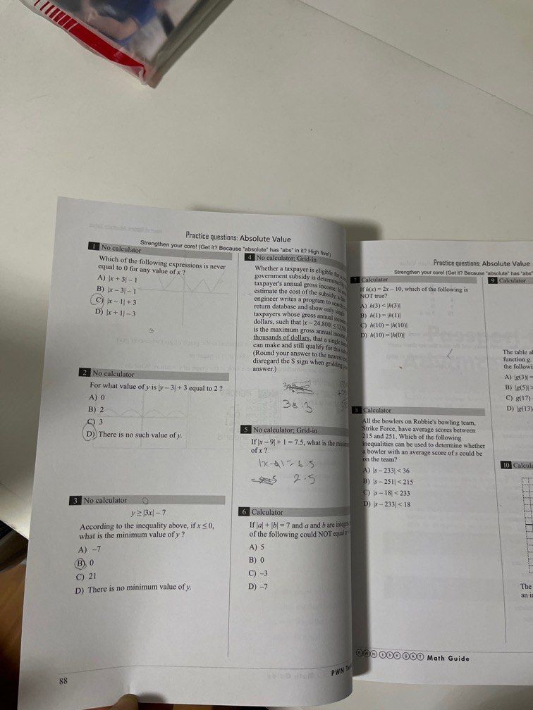 PWN SAT- Math guide, Hobbies & Toys, Books & Magazines, Assessment ...