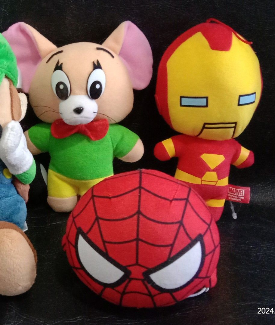 Random Character Plush Stufftoys 150-170 (Category: Plushies & Soft Toys) located in Cabuyao City. Submitted by reyesjim60 (Listing ID 1297525366, Image 1). Description: Random Character Plush Stufftoys 150-170 Black Sonic=sold Luigi Supermario=sold Spiderman plush=150 Ironman Plush=150 Jerry mouse=150.