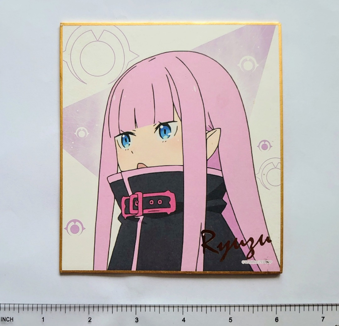 Re Zero Ryuzu Shikishi Art Board Official anime merch, Hobbies