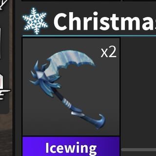 Roblox Murder Mystery 2 Mm2 Knife Godly Icewing Christmas Weapon