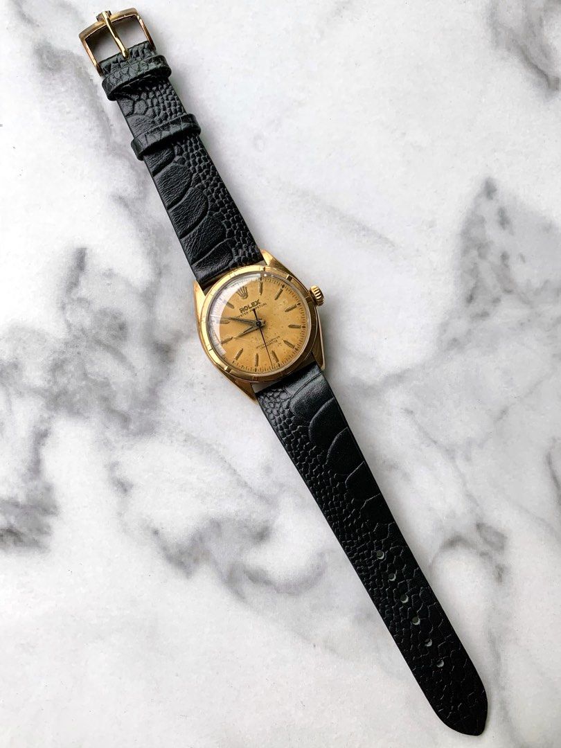 Rolex 19mm leather strap top