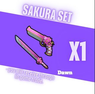 Sakura Set Bundle MM2 Murder Mystery 2 Roblox Knives and Guns
