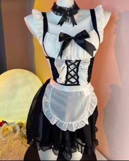 Sexy na damit-panloob, sexy na see-through na maid outfit na cosplay