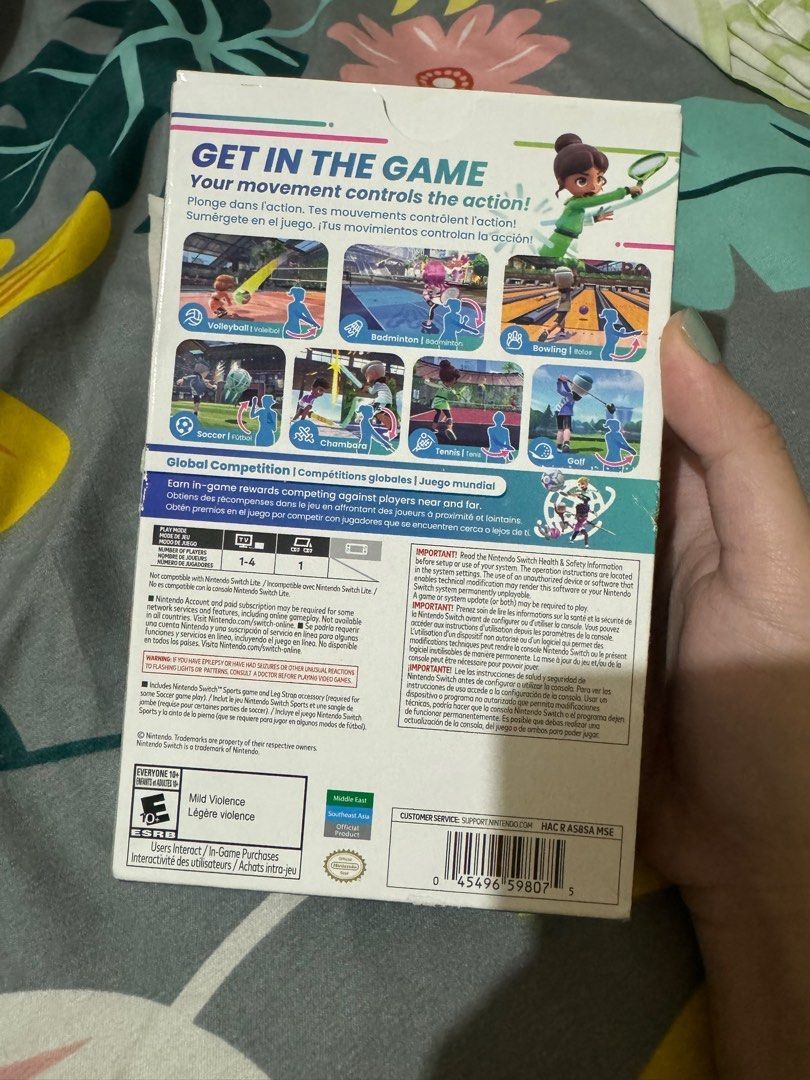Sports nintendo switch game (Category: Nintendo) located in Cainta. Submitted by chickenmamidoodle (Listing ID 1306475726, Image 3). Description: Sports nintendo switch game Complete with unused leg strap Actual picture are posted please don’t ask for more. .
