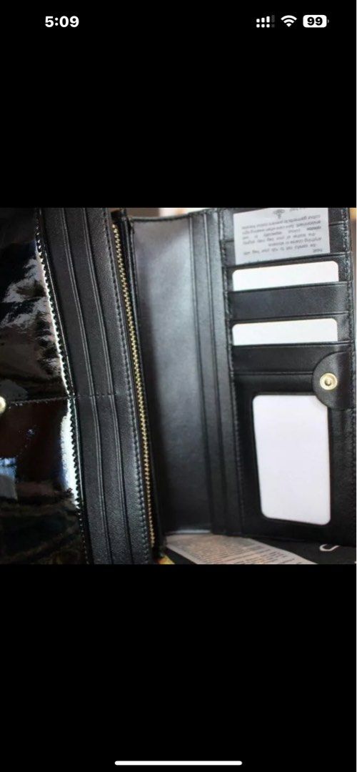 Vivienne Westwood Vernice Long Wallet Patent Leather Black New 