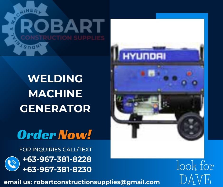 WELDING MACHINE GENERATOR (Category: Construction Tools & Equipment) located in Caloocan City. Submitted by gabo. (Listing ID 1306406479, Image 1). Description: SALE❗ ❗ ❗ SALE❗ ❗ ❗ SALE❗ ❗ ❗ LOOK FOR: Dave T. Cariño 0 9 6 7 3 8 1 8 2 2 8 / 0 9 6 7 3 8 1 8 2 3 0 7 7 4 6-6 1 4 8 / 7 0 0 2- 2 8 7 2 / 8 6 3 6-3 0 0 5 𝑹𝑶𝑩𝑨𝑹𝑻 𝑪𝑶𝑵𝑺𝑻𝑹𝑼𝑪𝑻𝑰𝑶𝑵 𝑺𝑼𝑷𝑷𝑳𝑰𝑬𝑺 📍S&L BUILDING, 1ST & 2ND FLOOR, 1405 YUSECO ST, STA CRUZ, MANILA SEND US MESSAG