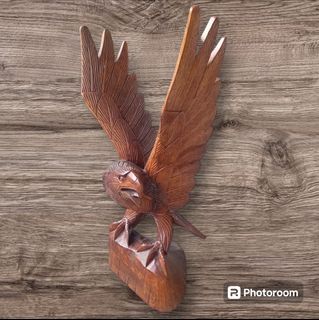 Wooden Carve Eagle Home Decor