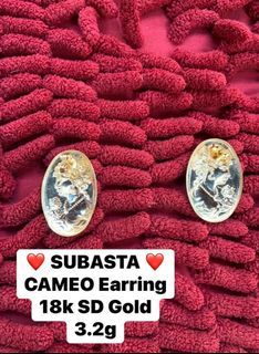 18K SD gold CAMEO Earrings