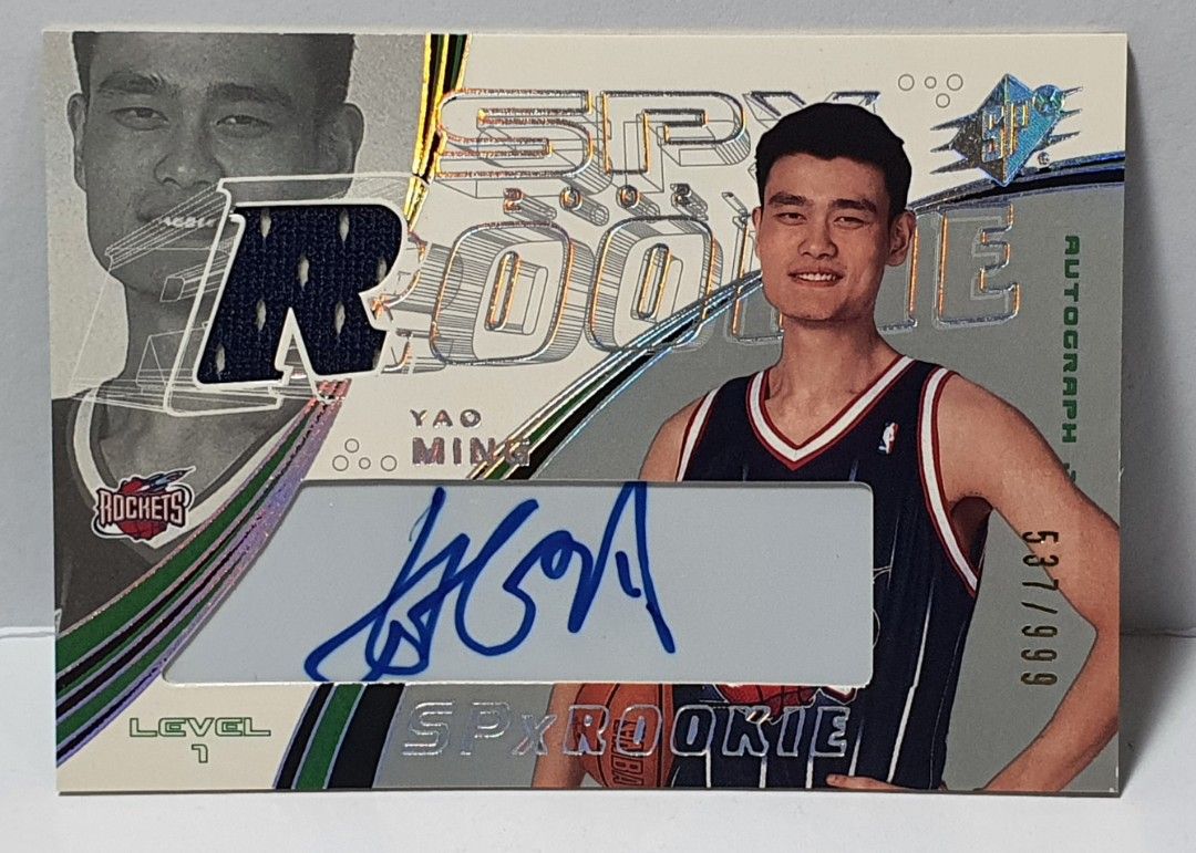 2002-03 Upper Deck SPX Rookie Jersey Autograph (21pcs) with Yao 