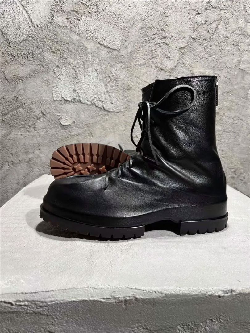 全新424 on fairfax ankle lace-up fastening boots 皮革拉鍊靴