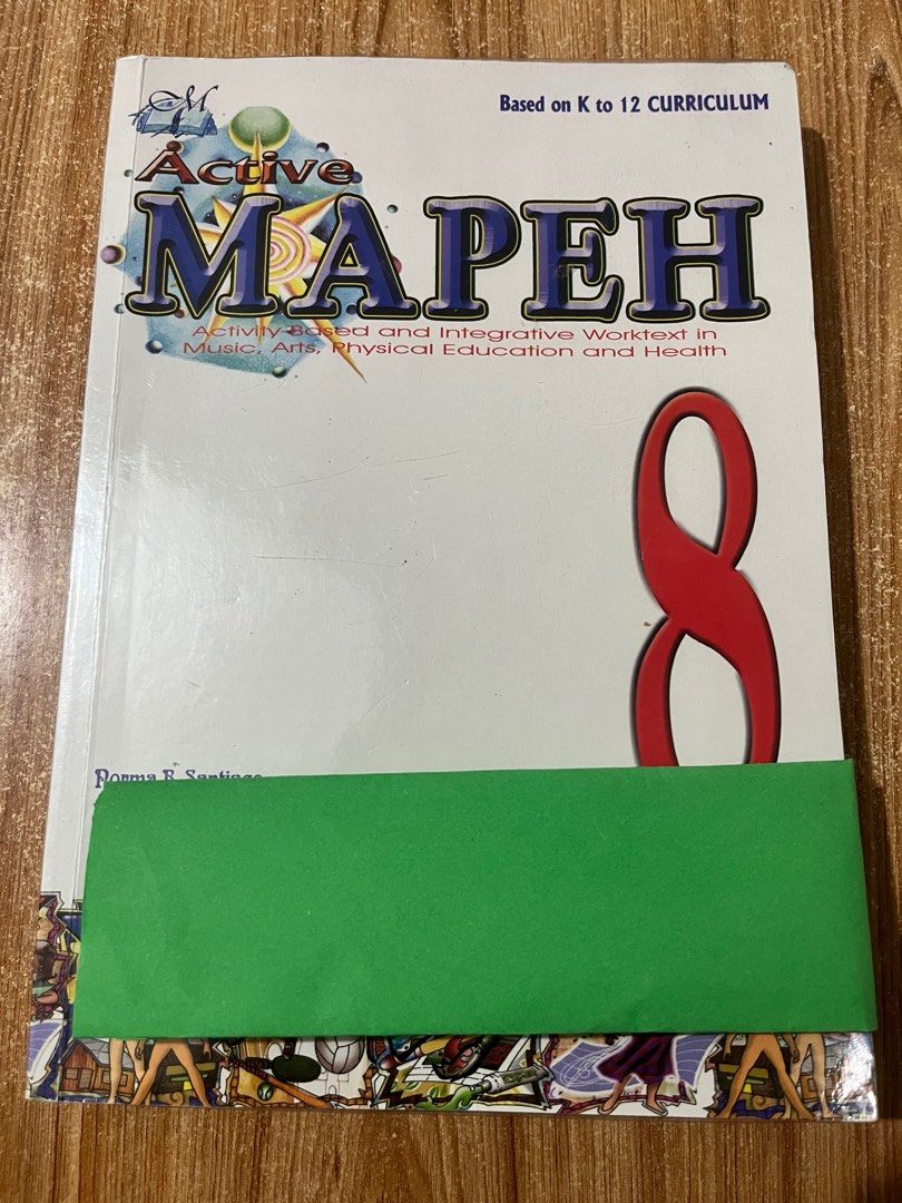 Active MAPEH 8 (Category: Textbooks) located in Rizal. Submitted by cassappl (Listing ID 1308065929, Image 1). Description: Used Some writings and answers.
