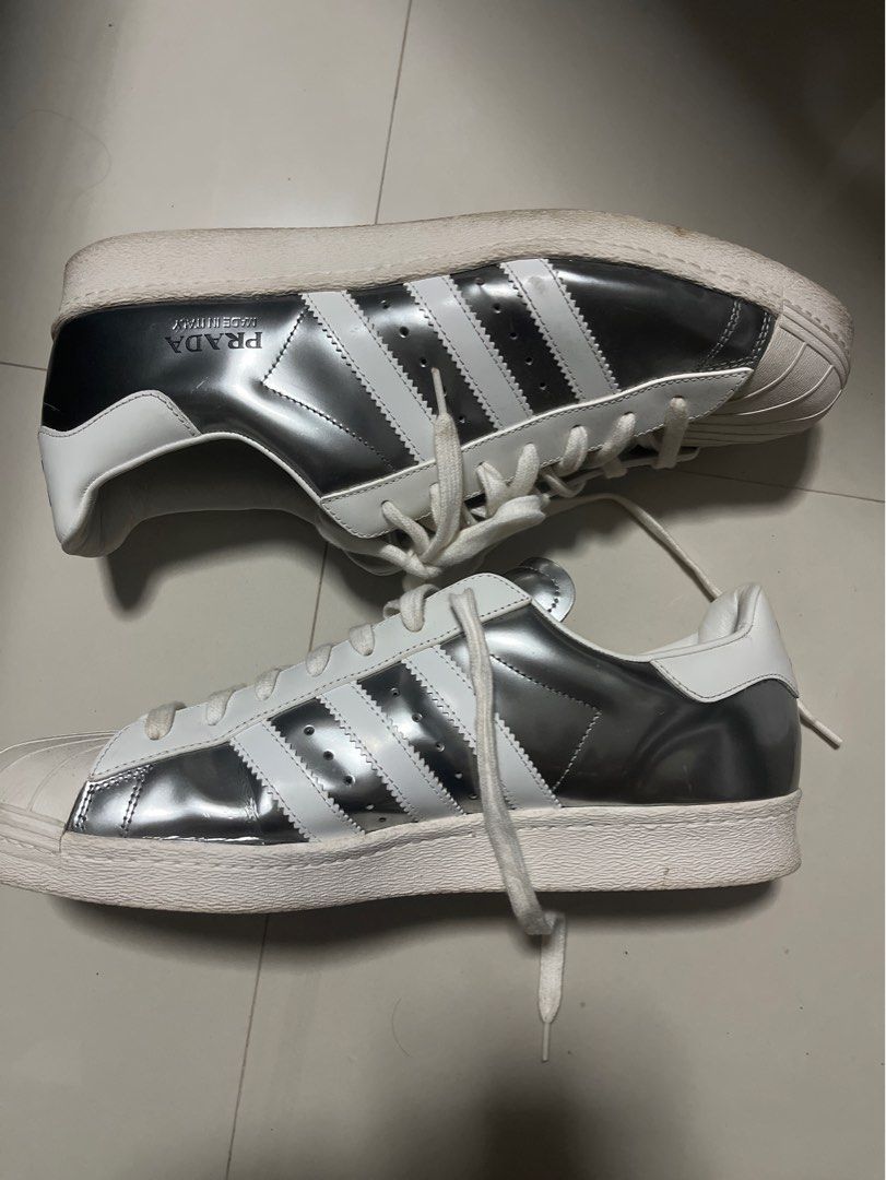 adidas gazelle silver green womens Adidas Prada X Superstar White Sneaker Shoes (Size 40) main image 1