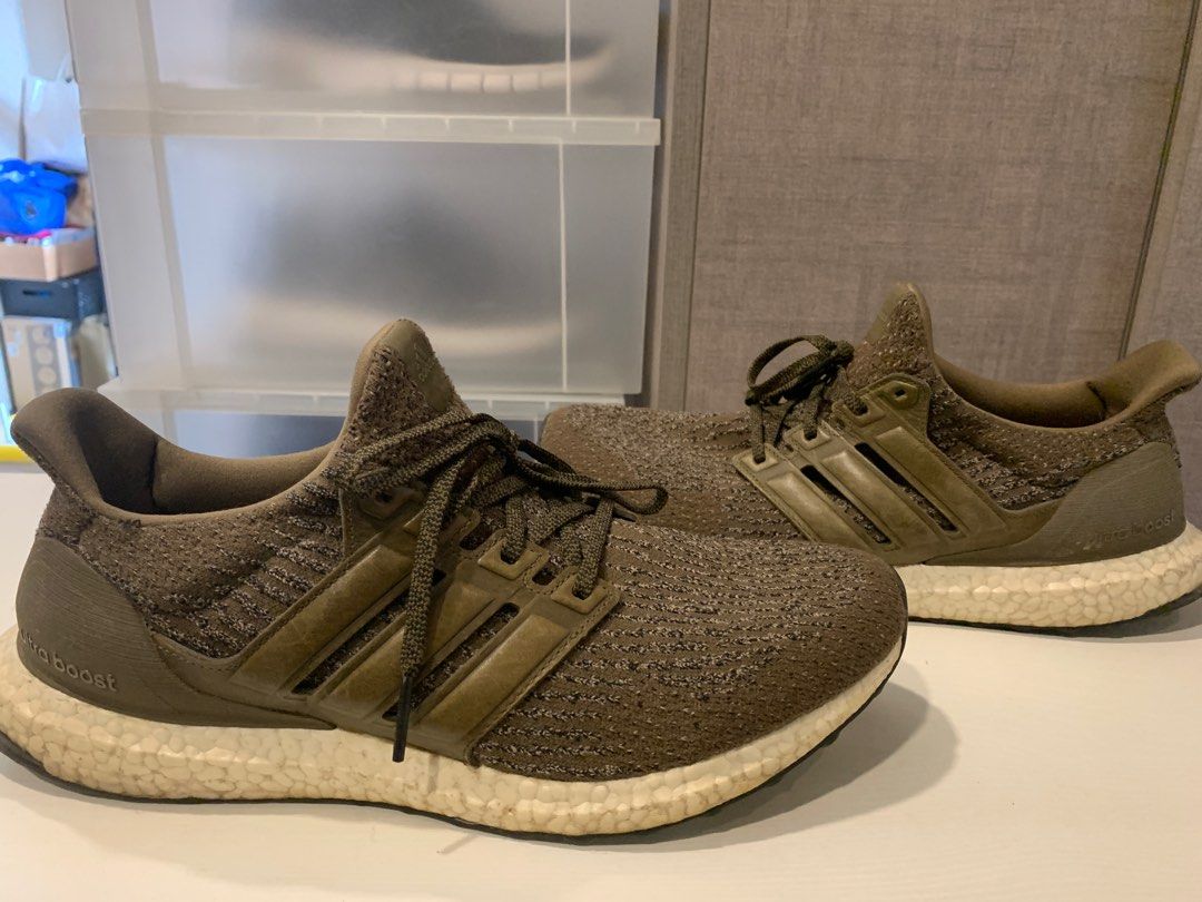 Adidas Ultraboost 3.0 Trace Olive Green Men s Fashion Footwear Sneakers on Carousell