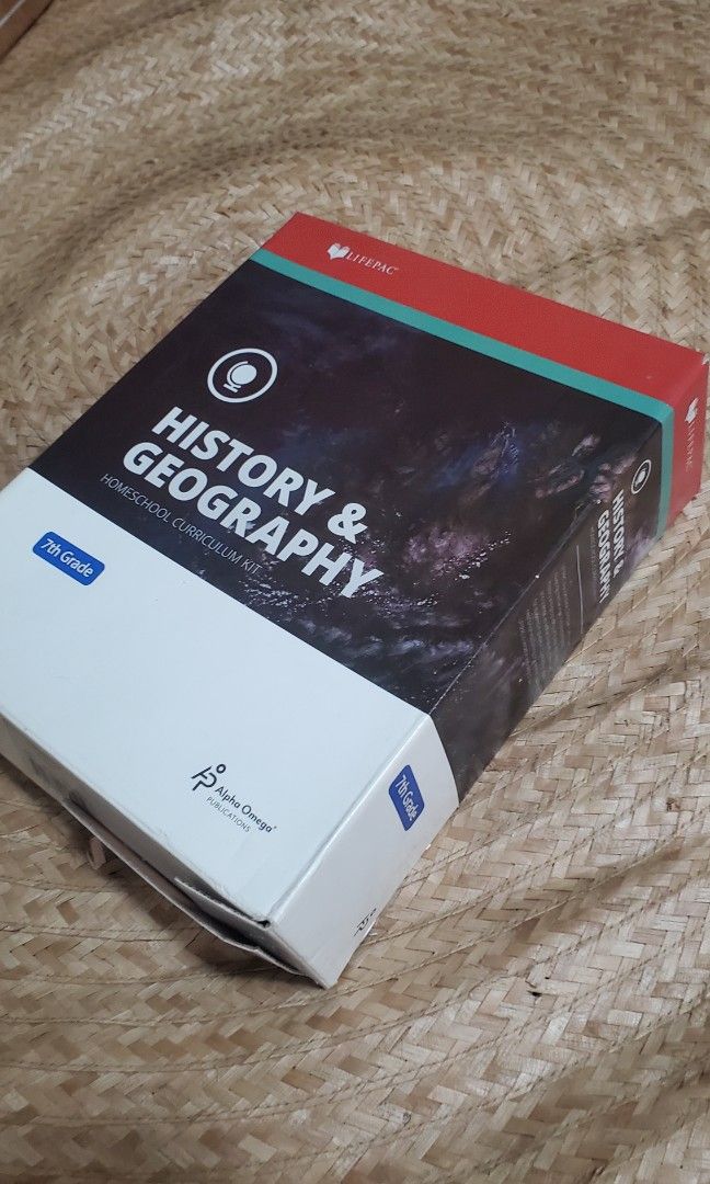 AOP Life Pac Historey and Geography Grade 7 (Category: Textbooks) located in Quezon City. Submitted by jljs08 (Listing ID 1307967940, Image 2). Description: Discounts available for 2 or more life pac book sets. Has pencil markings.