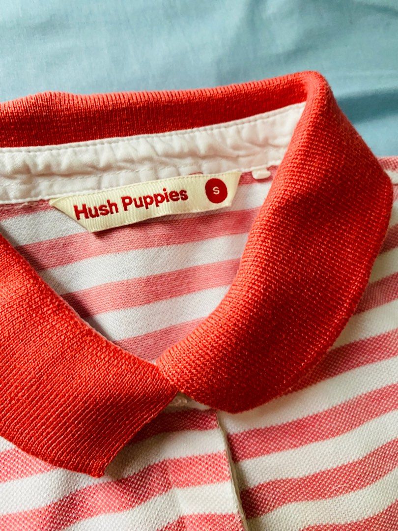 Authentic Hush Puppies Polo Shirt (Category: Shirts) located in Pasig City. Submitted by cathee27 (Listing ID 1307973330, Image 2). Description: Polo Shirt Small Orange Location: Ugong Pasig.