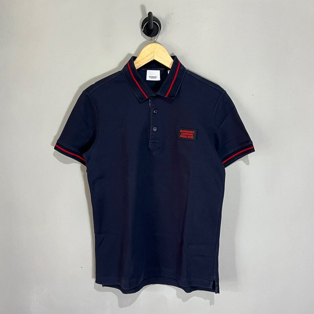Burberry London England Navy Polo Shirt