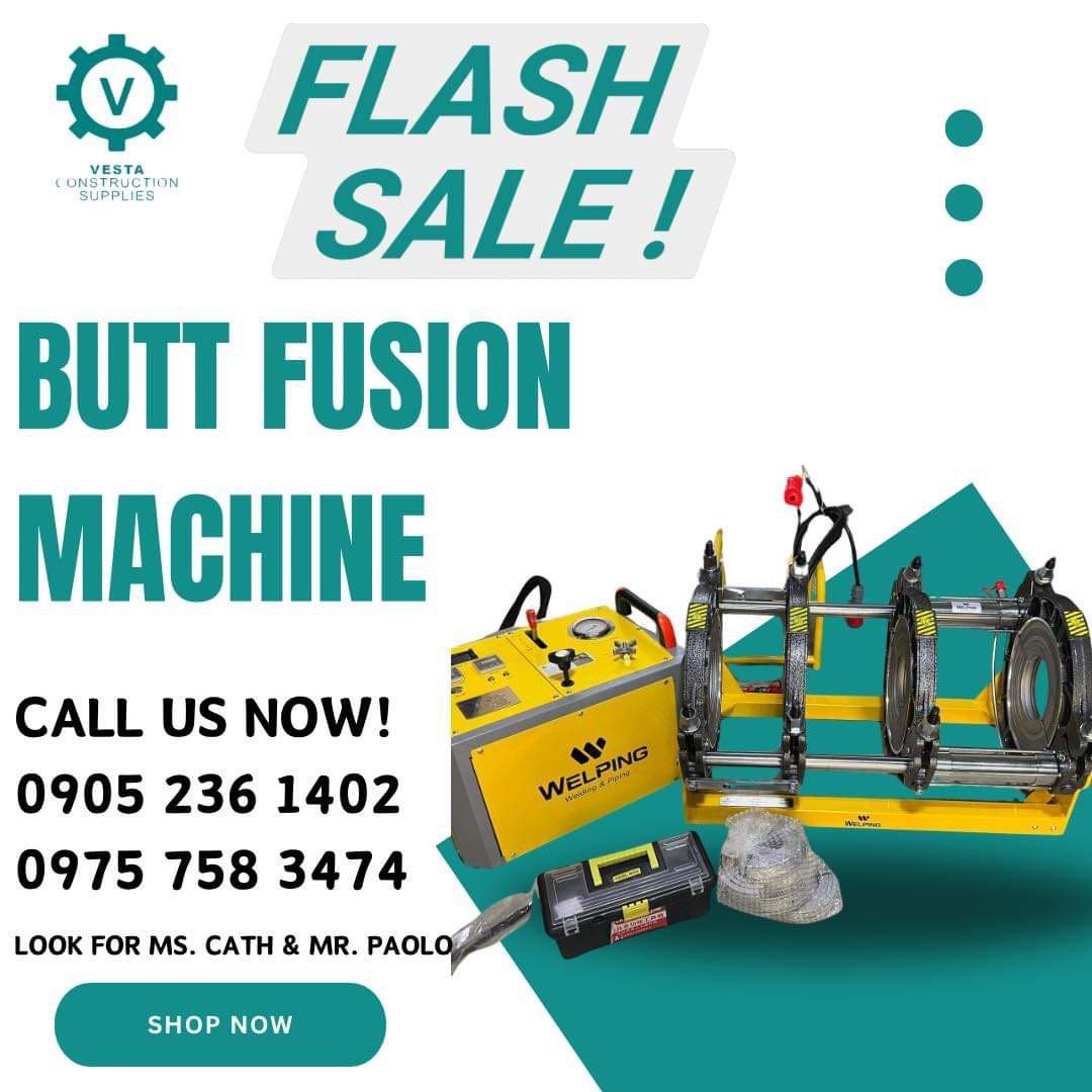 Butt fusion machine (Category: Construction Tools & Equipment) located in Manila. Submitted by cathvesta_sales (Listing ID 1308105392, Image 1). Description: .