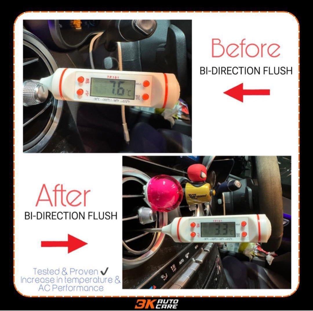 CAR AIRCON SERVICE & FLUSH, COMPRESSOR, RADIATOR, COOLING COIL, SERVO ...