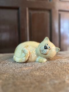 Cat Porcelain Figure