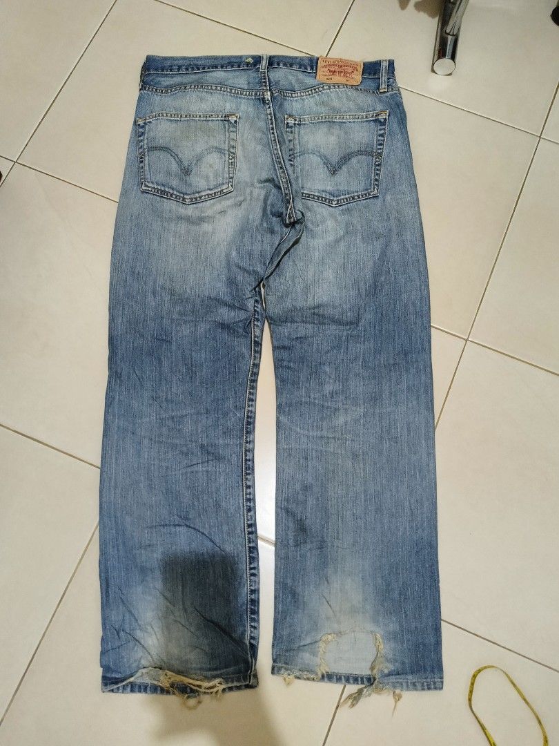 celana jeans LEVIS 501 original Made in Japan size 34, Fesyen Pria