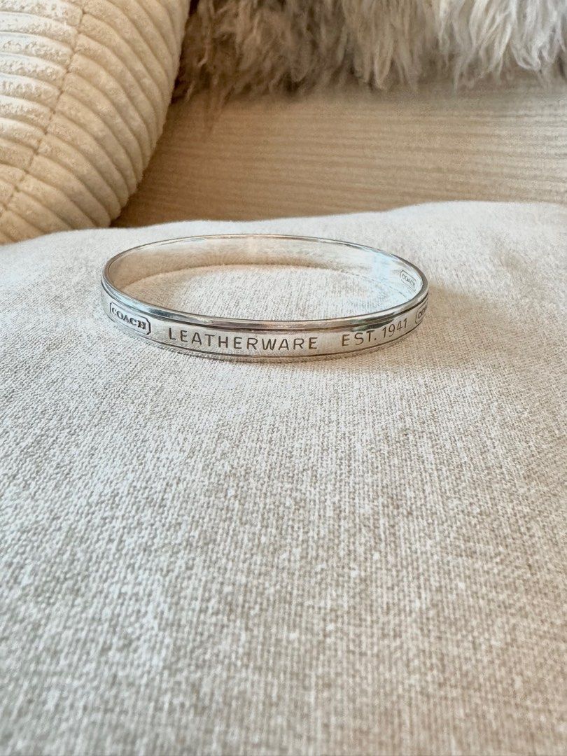 Coach Sterling Silver Bangle Bracelet Carousell