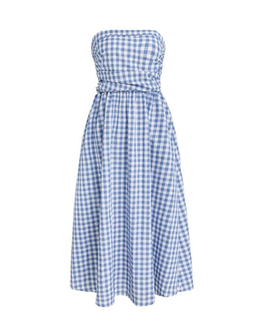 DAZY summer beach blue long stripes dress, Women's Fashion, Dresses ...