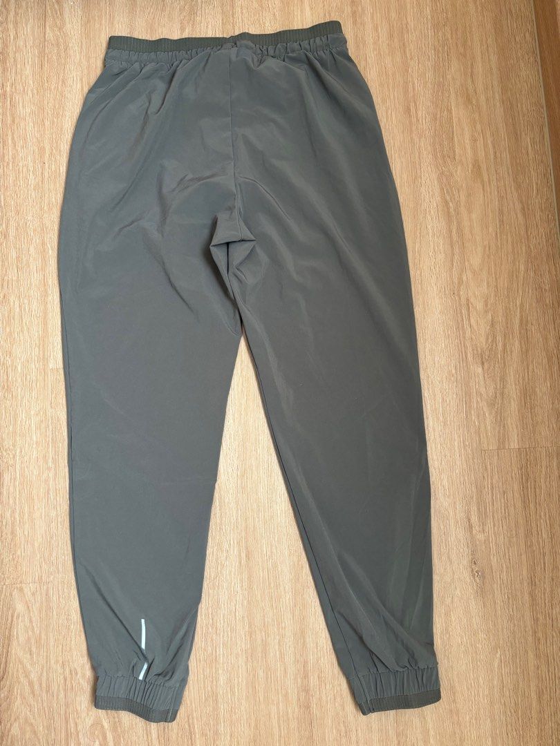 Decathlon kalenji olive green joggers running breathable trousers pants EU S UK6 8 W28 L29cm