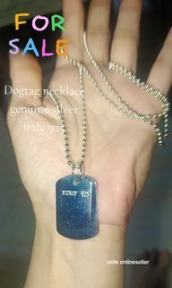 Dogtag genuine silver necklace