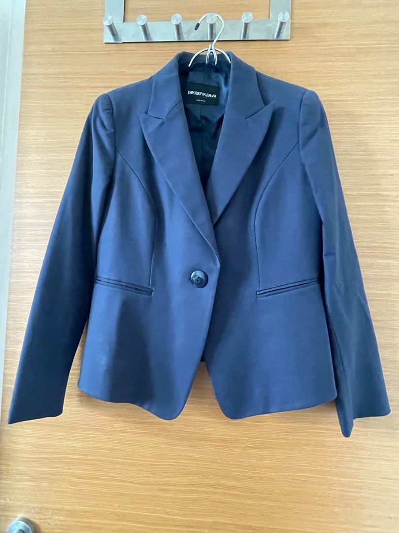 Emporio Armani Navy Blue Skirt Suit Women s Fashion Coats Jackets and Outerwear on Carousell