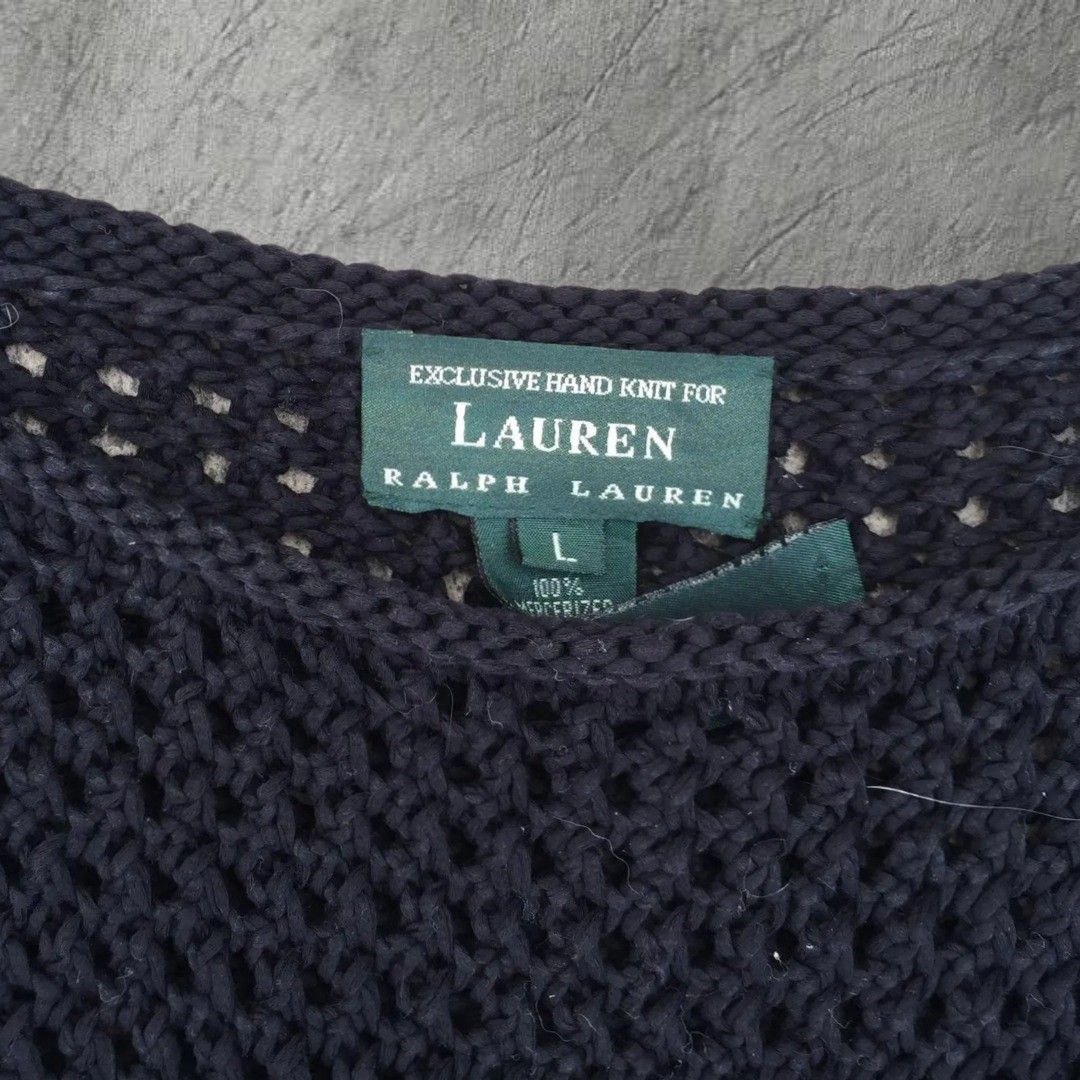 Exclusive Hand Knit for Ralph Lauren (Category: Coats, Jackets and Outerwear) located in Cebu City. Submitted by hiddenarchives (Listing ID 1307960239, Image 2). Description: Archival Exclusive Hand Knit for Ralph Lauren Black (this is good for layering any types of longsleeves) Tagged size: Large Condition: Excellent Dimensions Fit: S-L Width: 17.5 inches (Stretchable) Length: 28 inches Condition: Very Good Condition (Used Clothing) Price: 400 P