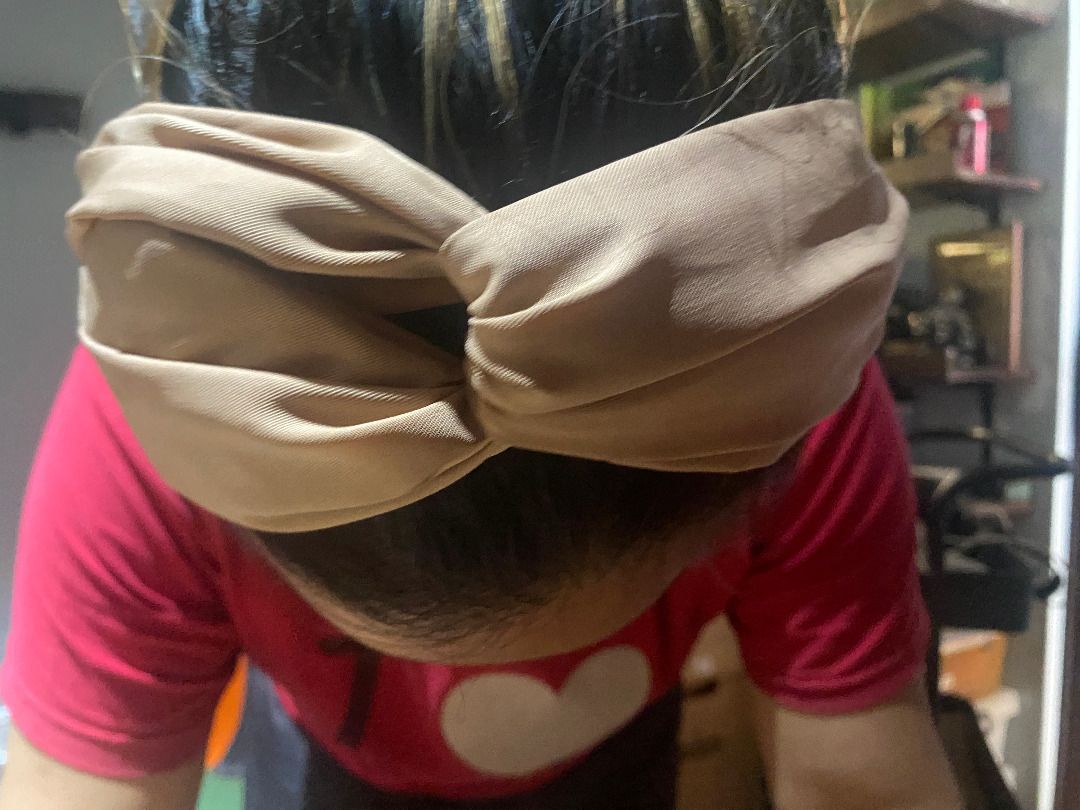 Nude Headband With 3D Embroidery