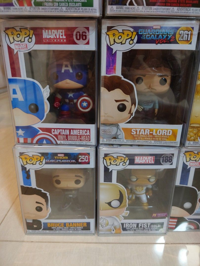 Funko pop baby Christmas groot chrome shuri gold star lord civil warrior us agent iron fist