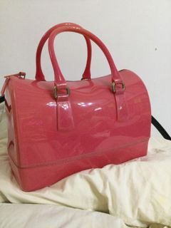 Furla Candy Bauletto-Style Jelly Bag in Dragonfruit