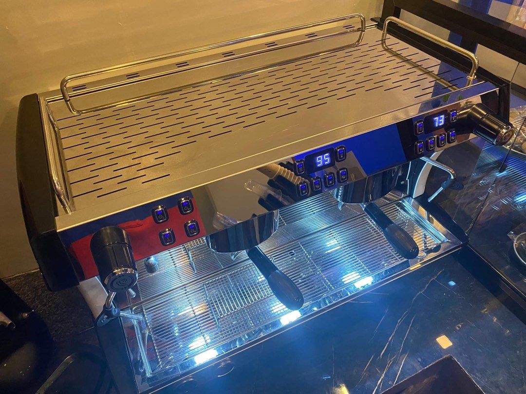 Gemilai CRM 3201 (Category: Coffee Machines & Makers) located in Quezon City. Submitted by calicoqc (Listing ID 1307981884, Image 3). Description: Coffee Machine for sale Model Gemilai CRM 3201 Voltage 220V, 50Hz Group Head 2 Groups Pressure 9 Bar Dimensions W850xH565xD525mm Comes with: Tamp Matt Espresso Funnel Shot Glasses Steaming Pitcher Milk Thermometer Knock Box Tamper 100ml Measuring Cup 500ml Measuring Cup Portafilter Stainless Stirrer 📍