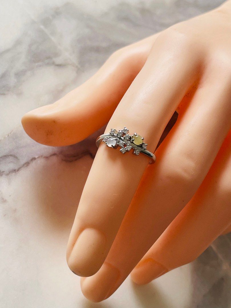 Grade A Myanmar jade ring adjustable sizing, Women's Fashion