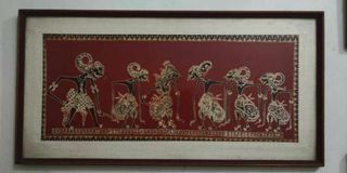 Handmade Indonesian Silk Framed Wall Decor
