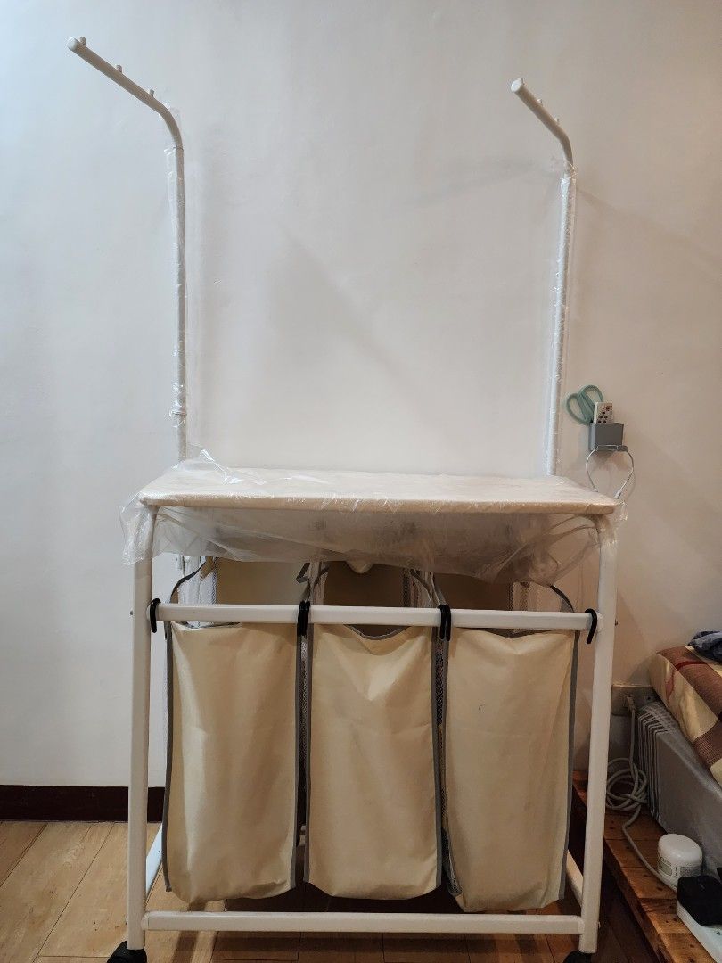 Heavy-duty Laundry and Iron Rack | Almost New (Category: Laundry Baskets) located in Mandaluyong City. Submitted by paushhstore (Listing ID 1308117820, Image 2). Description: Selling my Heavy-duty Laundry and Iron Rack from Locaipin. This will be disassembled upon pick up. Seldom used, bought this originally for P3500, the current brand new price is P3,085 + at least 300 shipping fee. selling this for only P2500, slightly negotiable. You'll have 