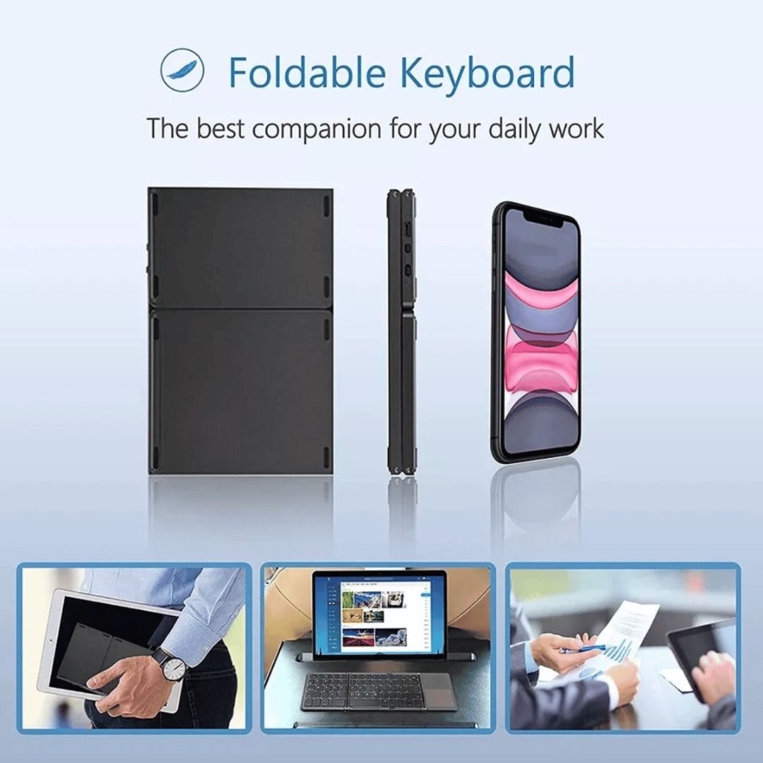 IN-BOX 4385 Foldable bluetooth keyboard with touchpad, Computers & Tech ...
