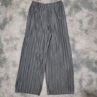 Issey miyake pleats please grey wide trouser pleated pants