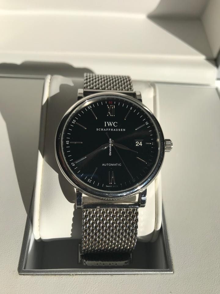 IWC Portofino Black with stainless steel bracelet iw356508 2012