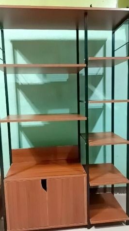Kitchen Shelves (Category: Other Kitchenware & Tableware) located in Manila. Submitted by chinito191983 (Listing ID 1307992706, Image 3). Description: Multiple shelves and cabinet for storage and display Stylish and smart design Stable steel frame Perfect for microwave and other kitchen appliances Turn your messy kitchen into organized and systematically space Top shelf convenient to store some spice bottles Side rails make it easier to take cook