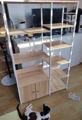 Kitchen Shelves (Category: Other Kitchenware & Tableware) located in Manila. Submitted by chinito191983 (Listing ID 1307992706, Image 2). Description: Multiple shelves and cabinet for storage and display Stylish and smart design Stable steel frame Perfect for microwave and other kitchen appliances Turn your messy kitchen into organized and systematically space Top shelf convenient to store some spice bottles Side rails make it easier to take cook