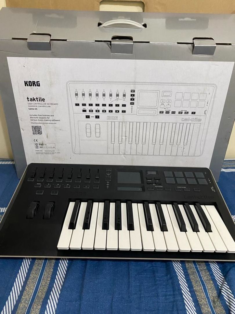 KORG taktile 25 USB MIDI Controller (Category: Musical Instruments) located in Quezon City. Submitted by jmgsucks (Listing ID 1308004068, Image 1). Description: 10000 original price price is fixed w/ wire manual box RFS: not fond of it, found a better midi i wanna purchase.