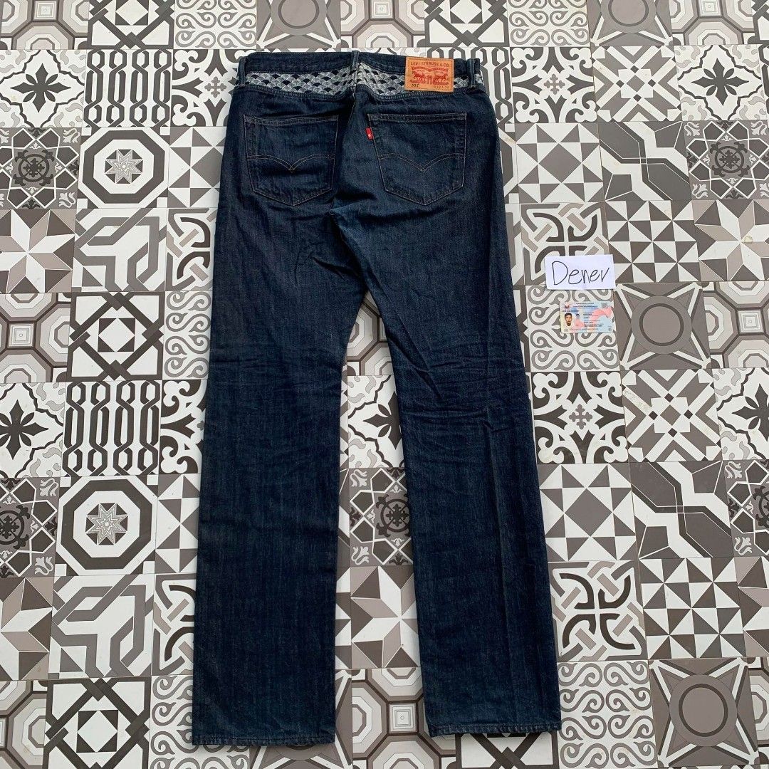 Levis 501 leather patch cheap