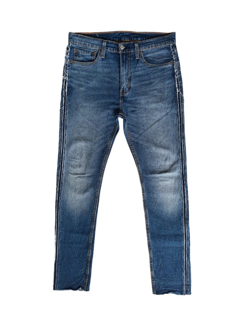 Levis 510 distressed side line stonewash skinny denim jeans 31 32